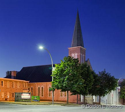 Baptist Church At Dawn_25333-40.jpg - Photographed at Smiths Falls, Ontario, Canada.